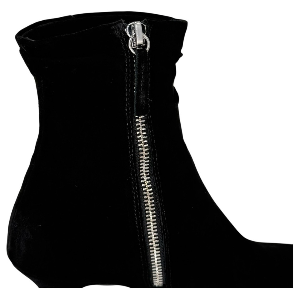 Bella Bita Danielle Black Kidsuede Leather Womens Heeled Ankle Boots Size 10M - Picture 7 of 13